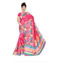 Designer Printed Polyester Silk Saree For Ladies