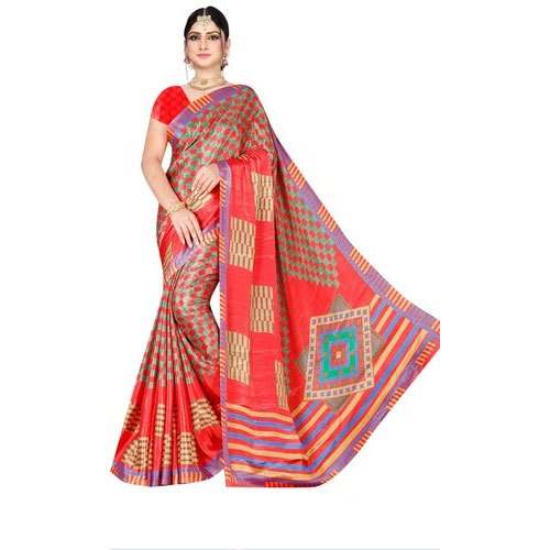 Fancy Turkey Crepe Silk Saree For Women by Vishakha Silk Mills