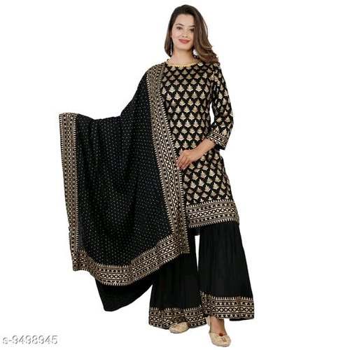 Fancy Kurti Sharara Suit Set
