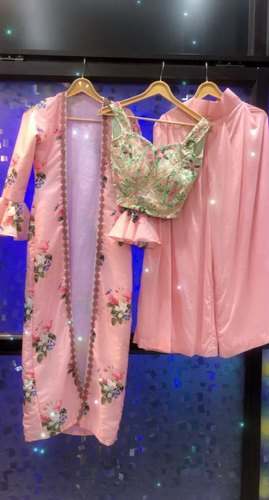 Fancy Peach Lehenga Set by Amaan Nasir