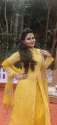 Front Slit Yellow Full Sleeve Kurti