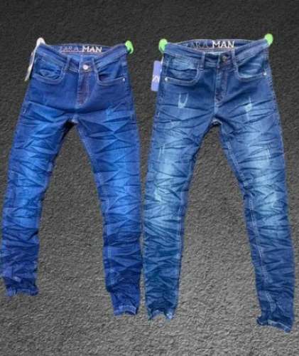 Dark Blue Color Denim Jeans For Mens 