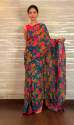 Beautiful Ready-To-Wear Printed Georgette Saree 