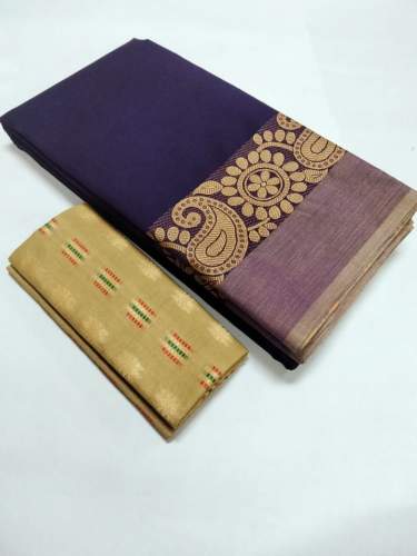 Chettinad Cotton Saree with Kalamkari Blouse