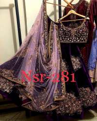 Designer Embroidered Violate color Lehenga
