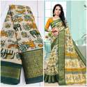 Fancy Printed Kalamakari saree thumb 5