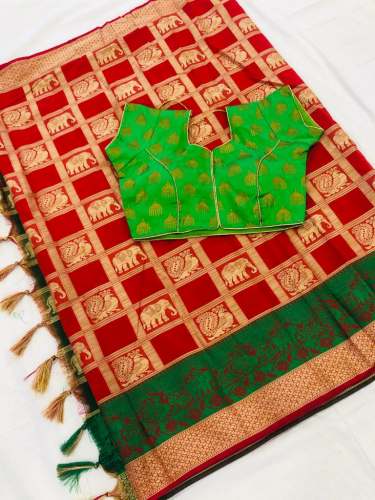 Festival wear Banarasi Silk Saree with Blouse 