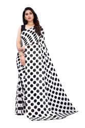 Georgette Polka Dot Print Saree
