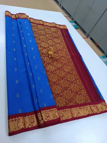 Kanchi traditional korvai silk sarees double side 
