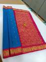 Kanchi traditional korvai silk sarees double side  thumb 3