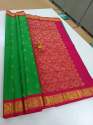 Kanchi traditional korvai silk sarees double side  thumb 4