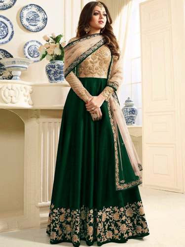 Mullbery Silk Semi Stitched Fancy Suit