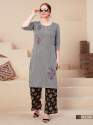  Rayon kurti with Foil Print Palazzo Set thumb 2