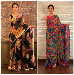  Ready-To-Wear Printed Viscose Georgette Saree