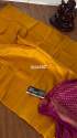 soft kubera pattu along with silver jari Saree