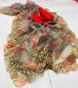 Soft pure organza embroidery sarees thumb 1