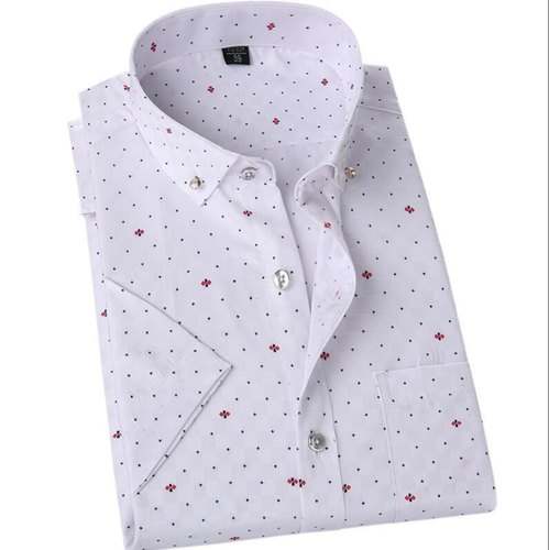 White Dotted Printed Shirt