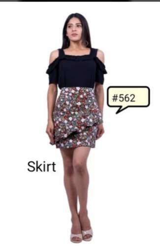 Floral Print Lycra Cotton Ladies Skirt by VASTRADEAL INDIA EXPO