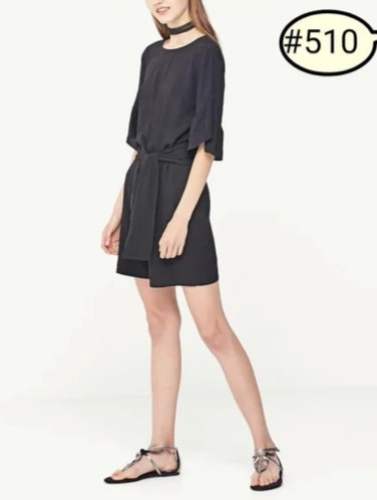 Ladies Black Color western Short Dress 