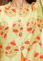 Misskurti Green and Orange A Line Printed Kurti thumb 1