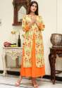 Misskurti Green and Orange A Line Printed Kurti thumb 3
