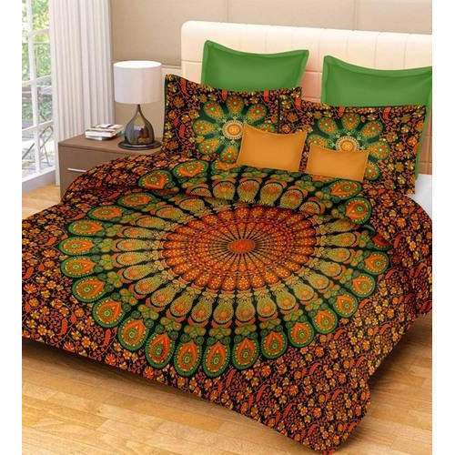 Fancy Double Bed Mandala Tapestry Bedsheet by Pure Comfort India