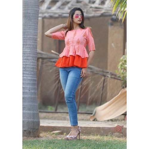 Fancy Small Cotton Top by Pure Comfort India