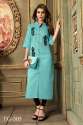 Aplic work Fancy khadi kurti thumb 5