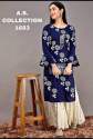 Designer Rayon Kurti With Palazzo Suit  thumb 3