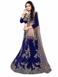 Embroidered Velvet Materal Lehenga Choli