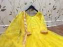 Party wear Yellow Readymade Anarkali Suit thumb 1