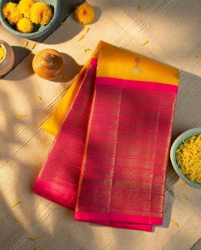 SOFT LICHI SILK SAREE by Jency Enterprise