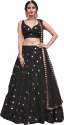 Stunning Black Cocktail Wear Lehenga 