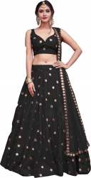 Stunning Black Cocktail Wear Lehenga 