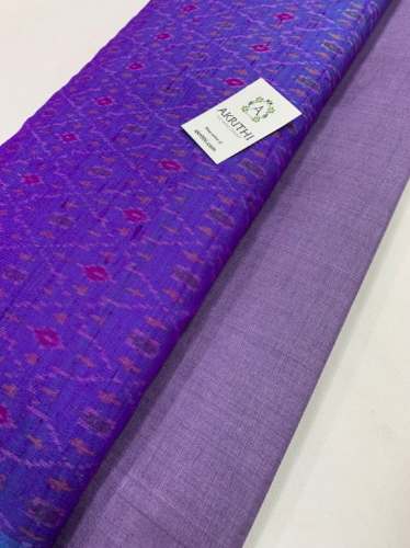 Pure Handloom Tussar Silk Suit by Akrithi