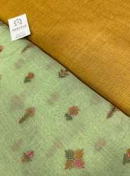 Pure Tussar Silk Kurti With Chanderi Dupatta