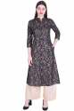 Cotton Black Kurta with Golden Ethnic Prints