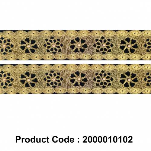 Goldan Saree Lace With Stone Work by Credibility Industries