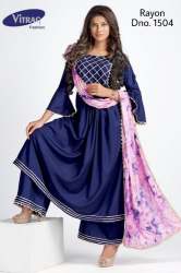 Fancy Kurti with Palazzo and Dupatta
