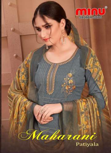 Embroidery Work Unstitched Salwar Kameez by Manini Fashion