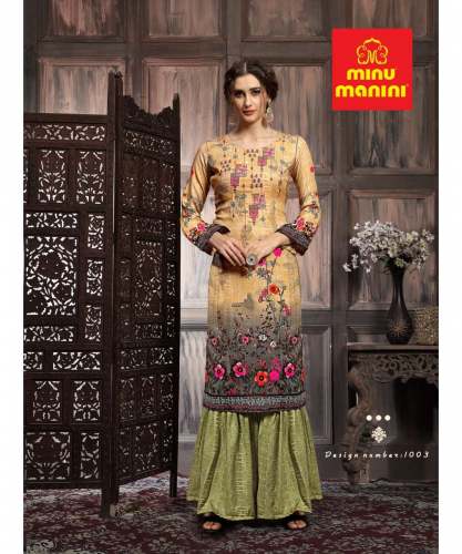Pashmina Fabric Digital Pattern Winter Kurtis