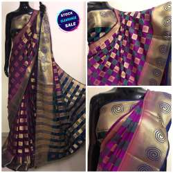 Designer Meena Weaving Jacquard saree 