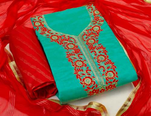 Designer silk Dress Material 