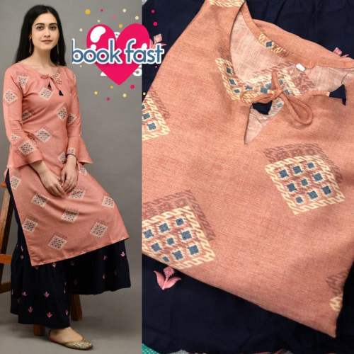 Digital Print Kurti Plazo 