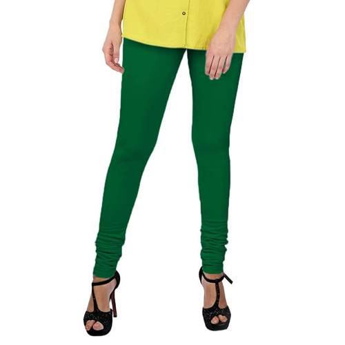Premium Churidar Ankle Length Leggings(LG-PLN-GRN)
