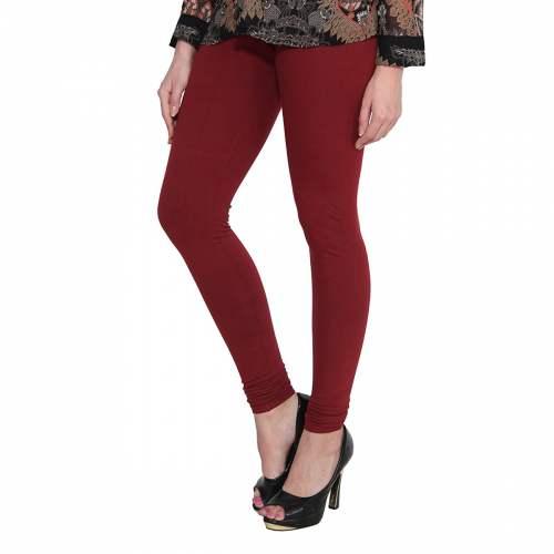 Premium Churidar Ankle Length Leggings(LG-PLN-MRN)