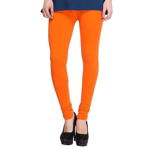 Premium Churidar Ankle Length Leggings(PLN-ORNG)
