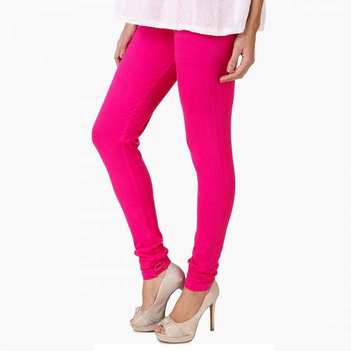 Premium Churidar Ankle Length Leggings(PLN-PNK) by KATIYAR ENTERPRISES