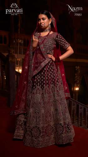 Buy Bridal Lehenga With Net Dupatta At Wholesale