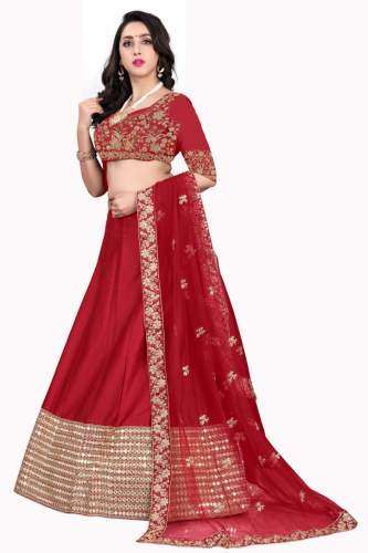 Embroidered lehenga by Shivam Enterprise